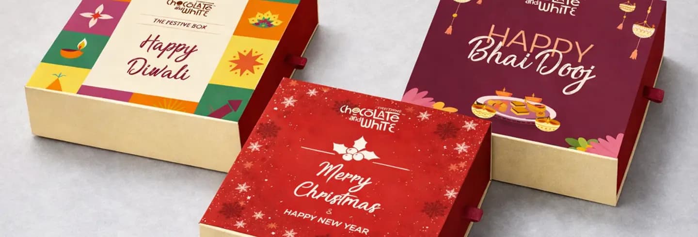 Festive chocolate gift boxes