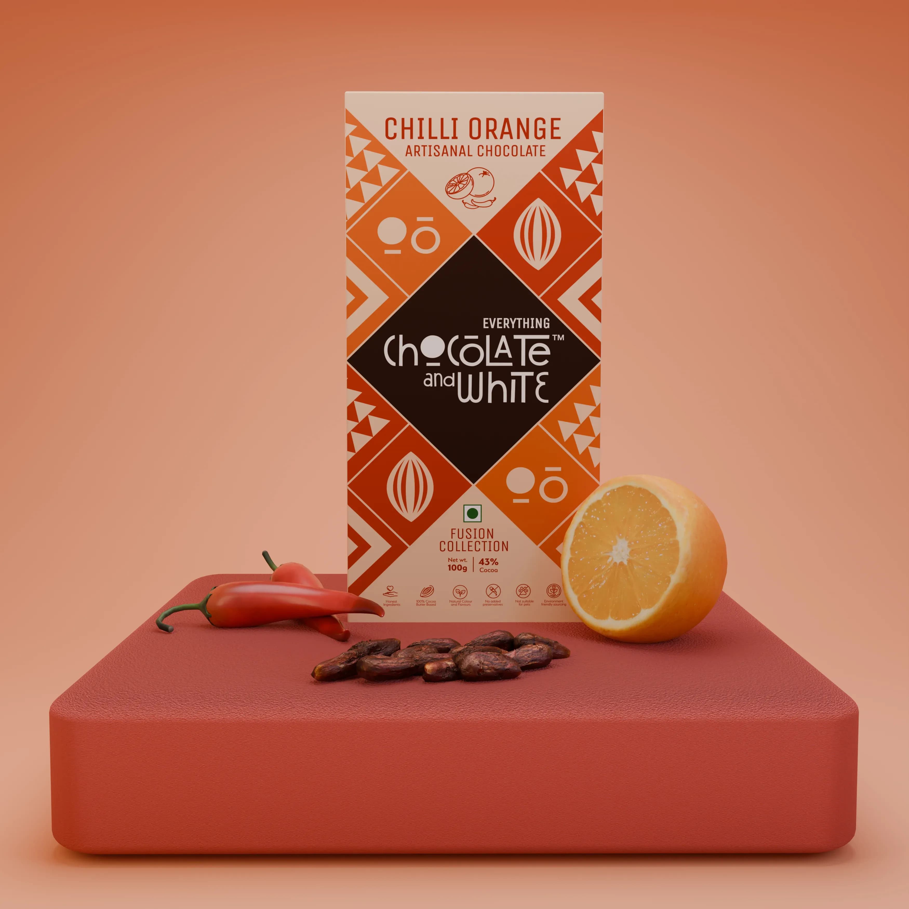 Chilli Orange Artisanal Chocolate - 43% Dark