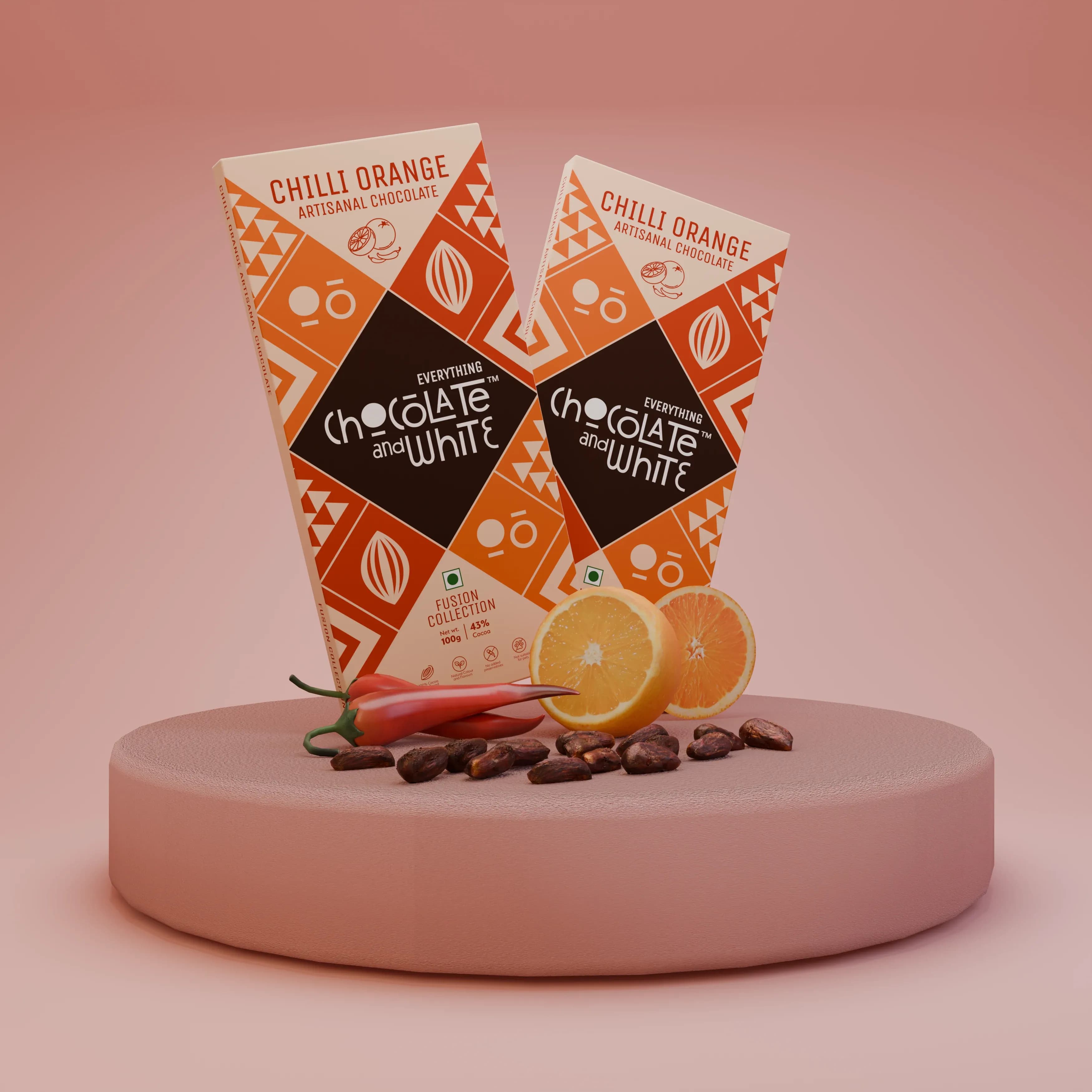 Chilli Orange Artisanal Chocolate - Dark Chocolate || Chilli Orange Artisanal Chocolate - Dark Chocolate