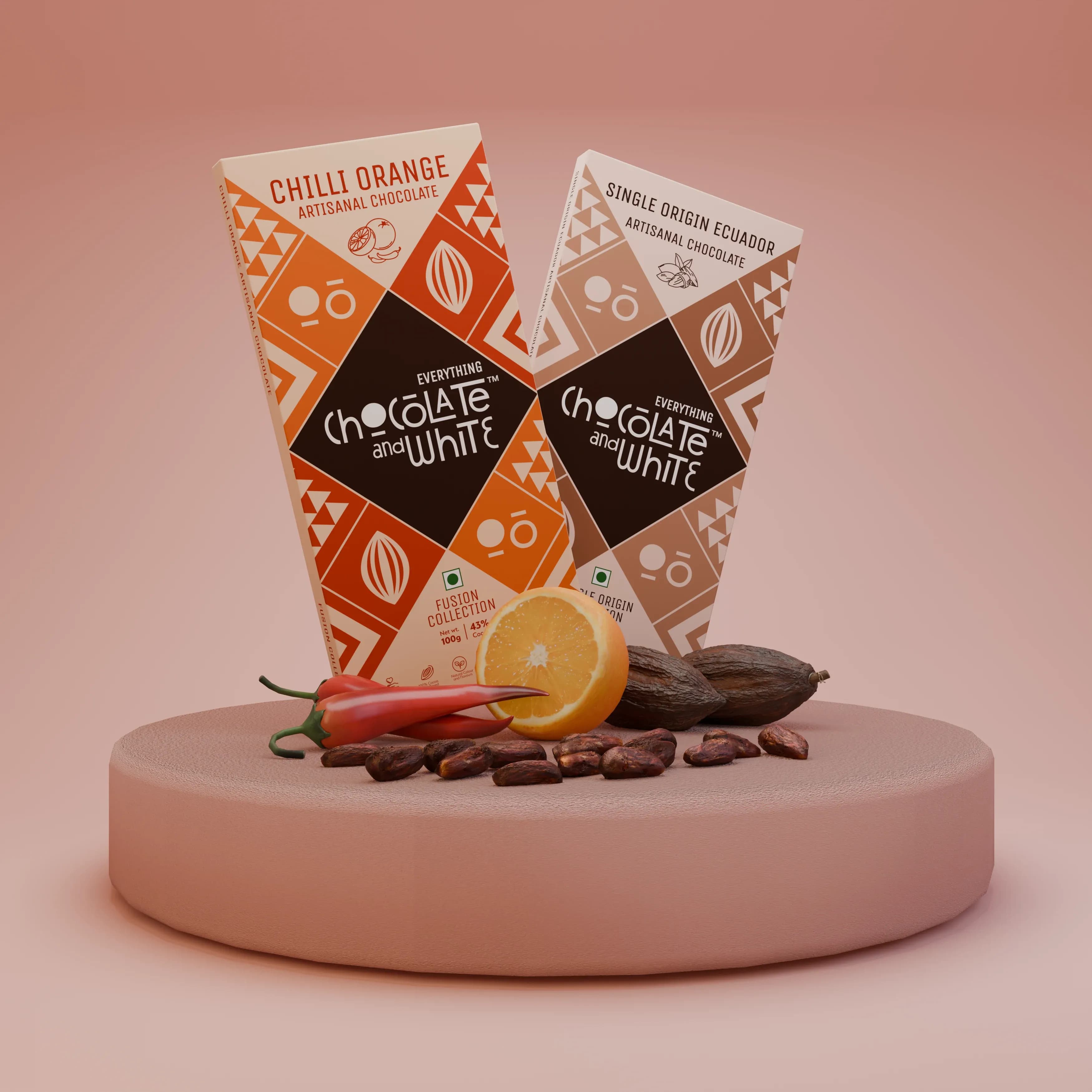 Chilli Orange Artisanal Chocolate - Dark Chocolate || Single Origin Ecuador Artisanal Chocolate - Dark Chocolate
